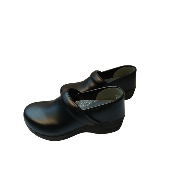 Dansko XP 20 Clogs Black Leather Slip On Comfort Shoes Women Size 38 - Picture 3 of 8